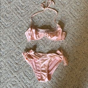 Victoria’s Secret Swim Small Pink Beaded Sexy